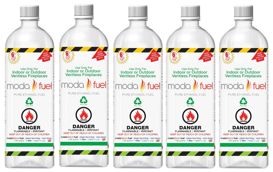 Moda Flame 1 Liter Bio Ethanol Fireplace Fuel 12 Bottles By Moda