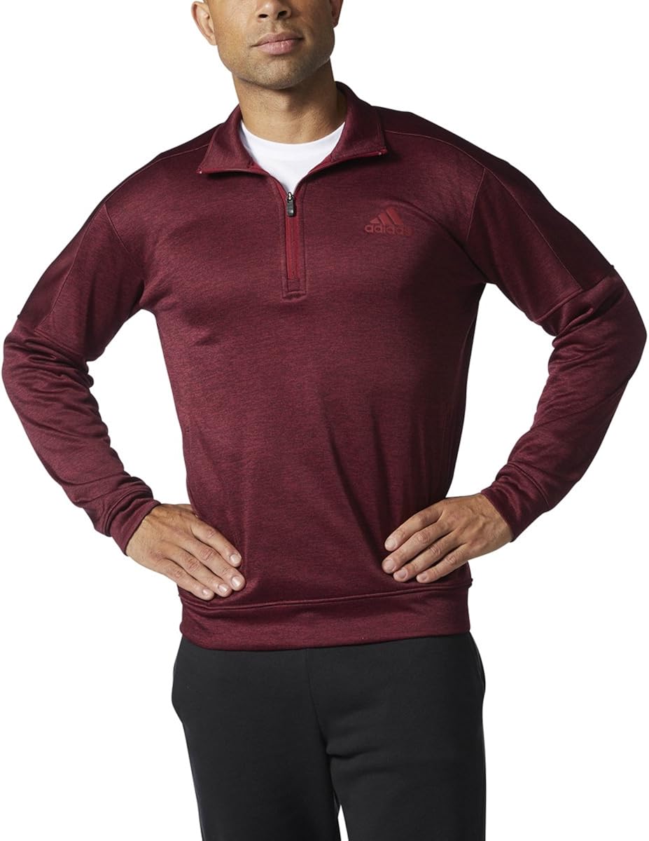 adidas originals logo quarter zip fleece in purple