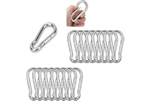 Yeecheng Heavy Duty Spring Snap Hook,Galvanized Steel Snap Hook Carabiner Clip,500LBS Holding Capacity Spring Clips for Wing Hammock Gym Outdoor