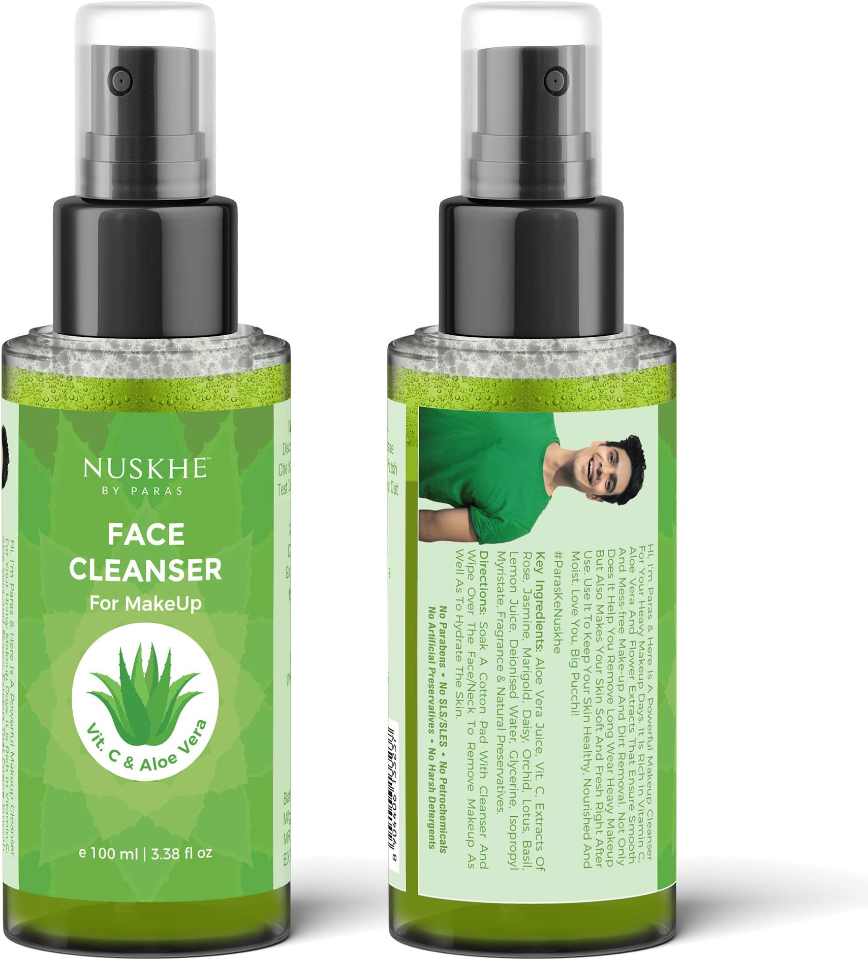 Nuskhe By Paras Face Cleanser & MakeUp Remover For Women & Men With Vitamin C & Aloe Vera, 100 g