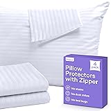 Set of 4 Pillow Protectors with Zipper Standard