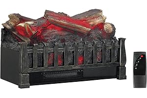 duraflame Electric Log Set 400 Sq Ft Heater, Faux Logs Insert with Lifelike Flames for Existing Fireplaces, Remote Control Included