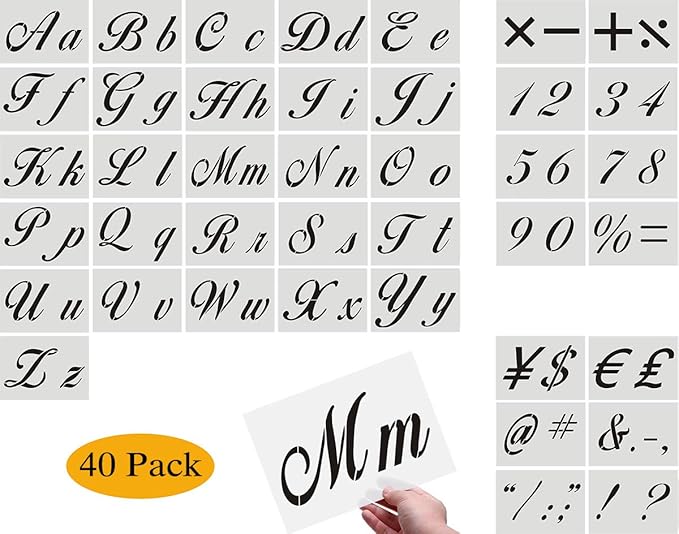 amazoncom letter stencils for painting on wood alphabet stencils