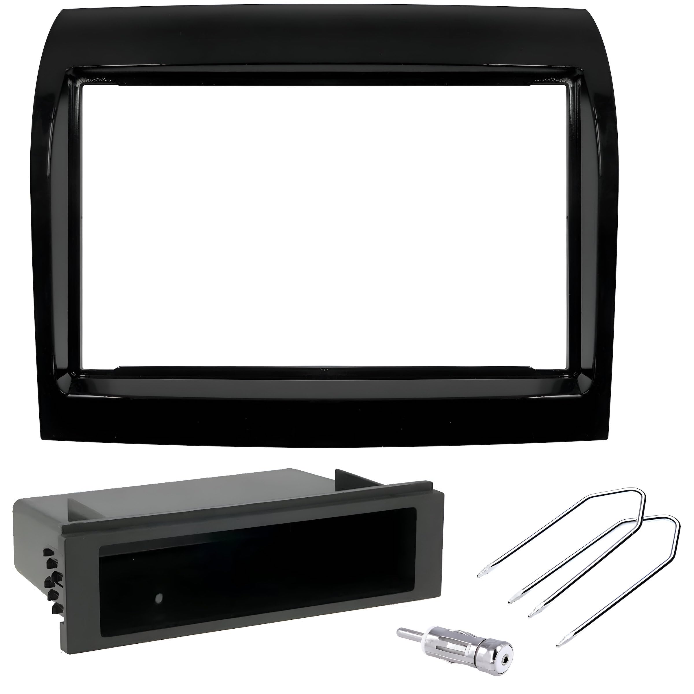 Sound-way Car Radio Mounting Kit, 1 DIN / 2 DIN Radio Frame Adaptor Compatible with Fiat Ducato (X250) 2011-2020 / Peugeot Boxer 2011-2020/ Citroen Jumper 2011-2020