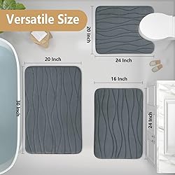 Buganda Memory Foam Bathroom Rug Mat 36x24, Extra