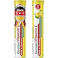 German Vitamin C 180 mg - 40 Vegan Drink Effervescent Tablets - Lemon Lime Flavor - Made in Germany
