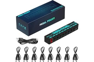 Guitar Pedal Power Supply Station 8 Isolated Output 9V Pedals 300mA 500mA Effects Board Effect Cable Splitter