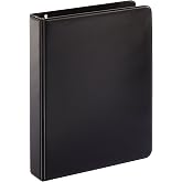 Tops Cardinal Mini Round Ring Binder, 1-Inch, 8-1/2-Inch x 5-1/2-Inch, Black (07201)