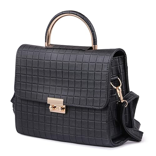 Elprine Sturdy Checkered Sling Bag Luxury Design Shoulder Strap Multiple Compartments Women Sling Bag 2 Pieces Combo
