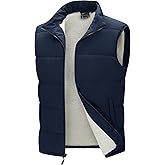 33,000ft Men's Winter Puffer Vest Outerwear Fleece Lined Warm Casual Outdoor Insulated Quilted Sleeveless Jacket