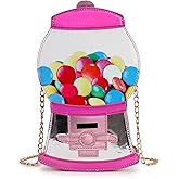 ENJOININ Fun Shape Purse for Women Novelty Handbags Unique Chain Crossbody Bag for Teens with Adjustable Shoulder Strap