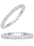 JIUZUAN 0.7 Carat Moissanite Ring Sterling Silver