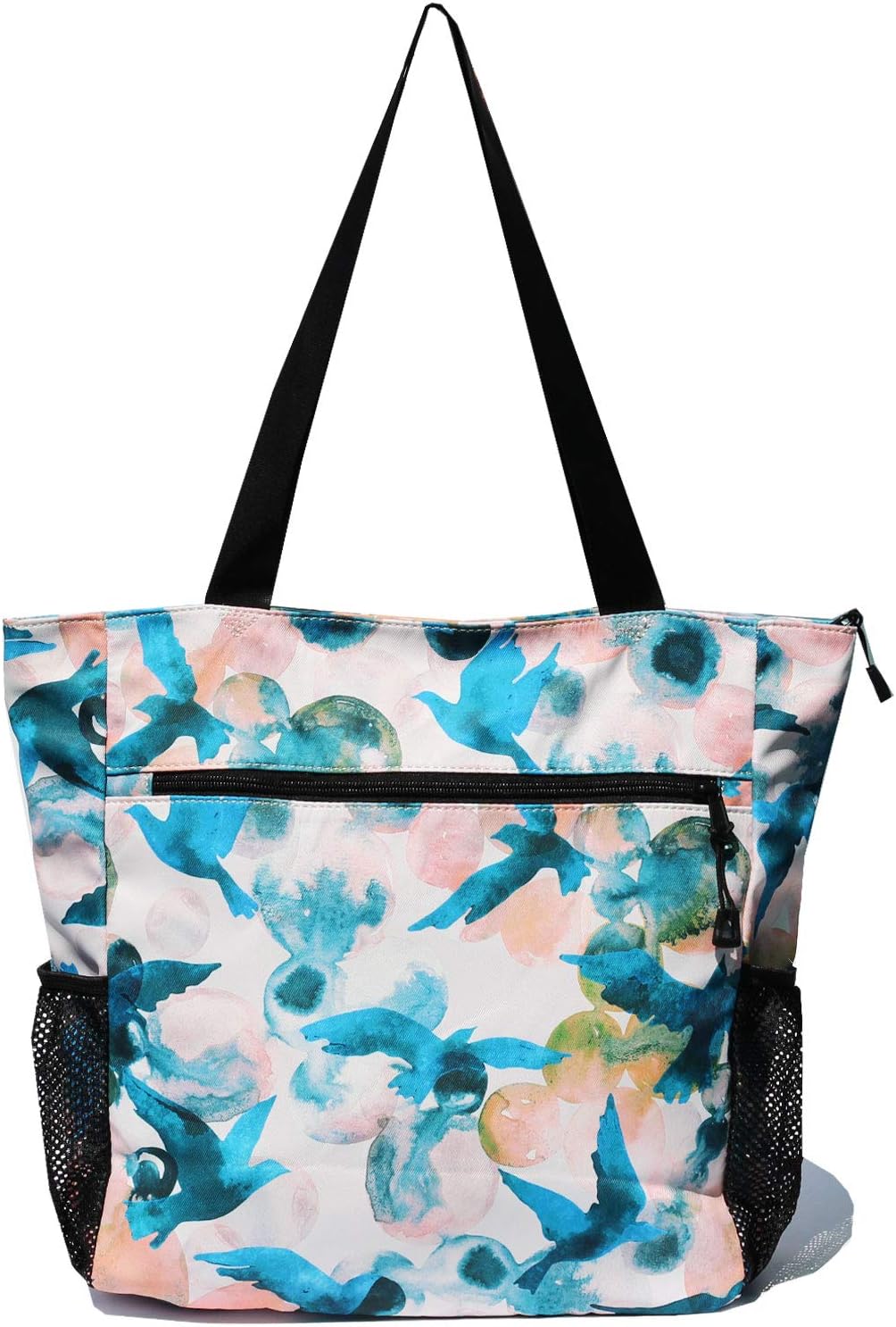 ESVANOriginal Floral Tote Bag Large Shoulder Bag with Multi Pockets for Gym Travel Beach Daily Bags