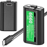 GKHERD Rechargeable Controller Battery Pack for Xbox One/Xbox Series X|S, 2x6660mWh Battery Pack with Type-C Charging Cable for Xbox One/S/X/Elite Controller