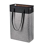 i BKGOO Laundry Basket with Handles Black&Grey-Slim