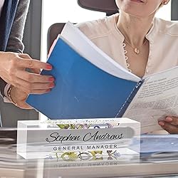 Name Plate for Desk Personalized Office Acrylic