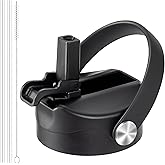 Soledea Replacement Straw Lid for Hydro Flask Wide Mouth Water Bottle - Compatible with 12 16 18 20 32 40 64 oz, Flip Top Cap with Flexible Handle, Sport Accessories for HydroFlask Wide Mouth