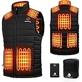 SNOW LEOPARD Heated Vest for Men with Battery Pack Included, 16000mAh 7.4V Rechargeable Men's Heated Vest