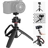 SMALLRIG Portable Mini Desktop Tripod, Tabletop Tripod in Carabiner Shape with 360° Ball Head, 1/4"-20 Screw for DSLR, Camera