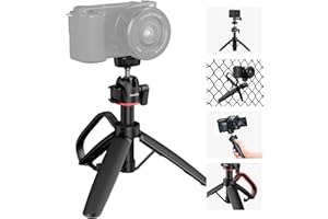 SMALLRIG Small Camera Tripod, Extendable Selfie Stick, 8" Mini Handheld Tripod in Carabiner Shape with Mantis Hook, 360° Ball Head, Cold Shoe Mount, 1/4"-20 Screw for DSLR, Action Camera, Phone - 5285