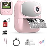 Kids Instant Print Camera 2025, 32GB Memory, Dual Lens with 2.4-Inch Screen and 1080p HD, Nice Gift for Boys and Girls Ages 4-13, Ideal for Toddlers and Teenagers