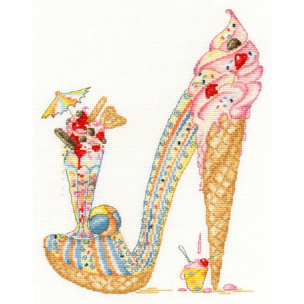 Bothy Threads Cross Stitch Kit - Lazy Sundae