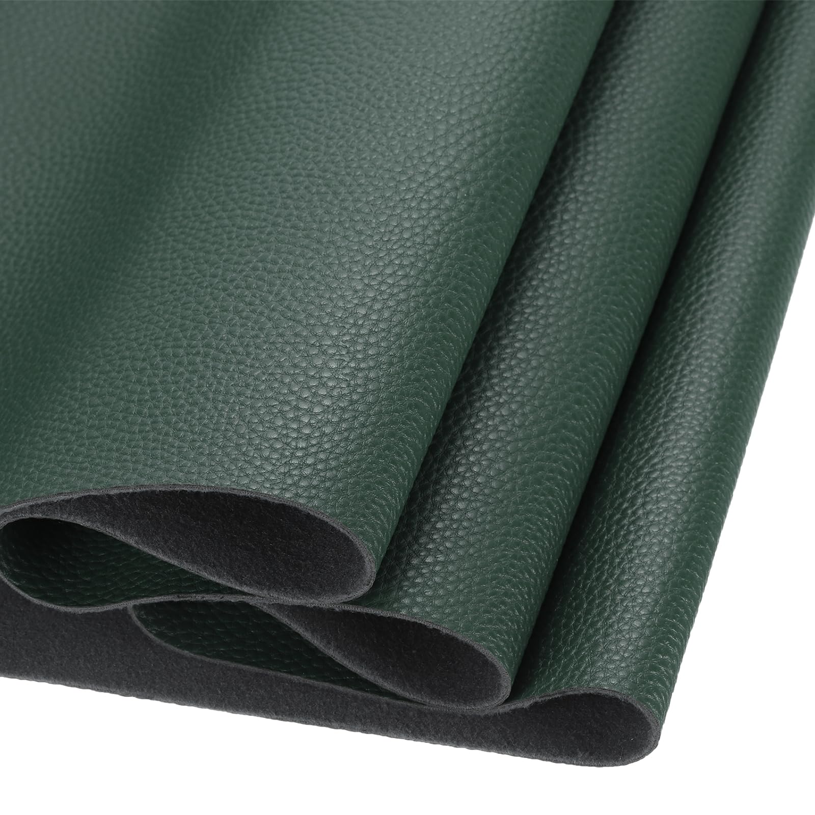 DMiotech 1 Pack 14 Inch x 53 Inch Faux Leather Strip Furniture Cover Soft Grain Blackish Green PU Leather Roll for Handmade DIY Craft Projects
