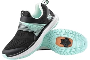 ROSRABIT Spinning Shoes Women's Cycling Shoes - SPD Compatible Indoor/Outdoor Bike, Breathable & Comfortable Road Cycling Shoes with Pre-Installed Cleats