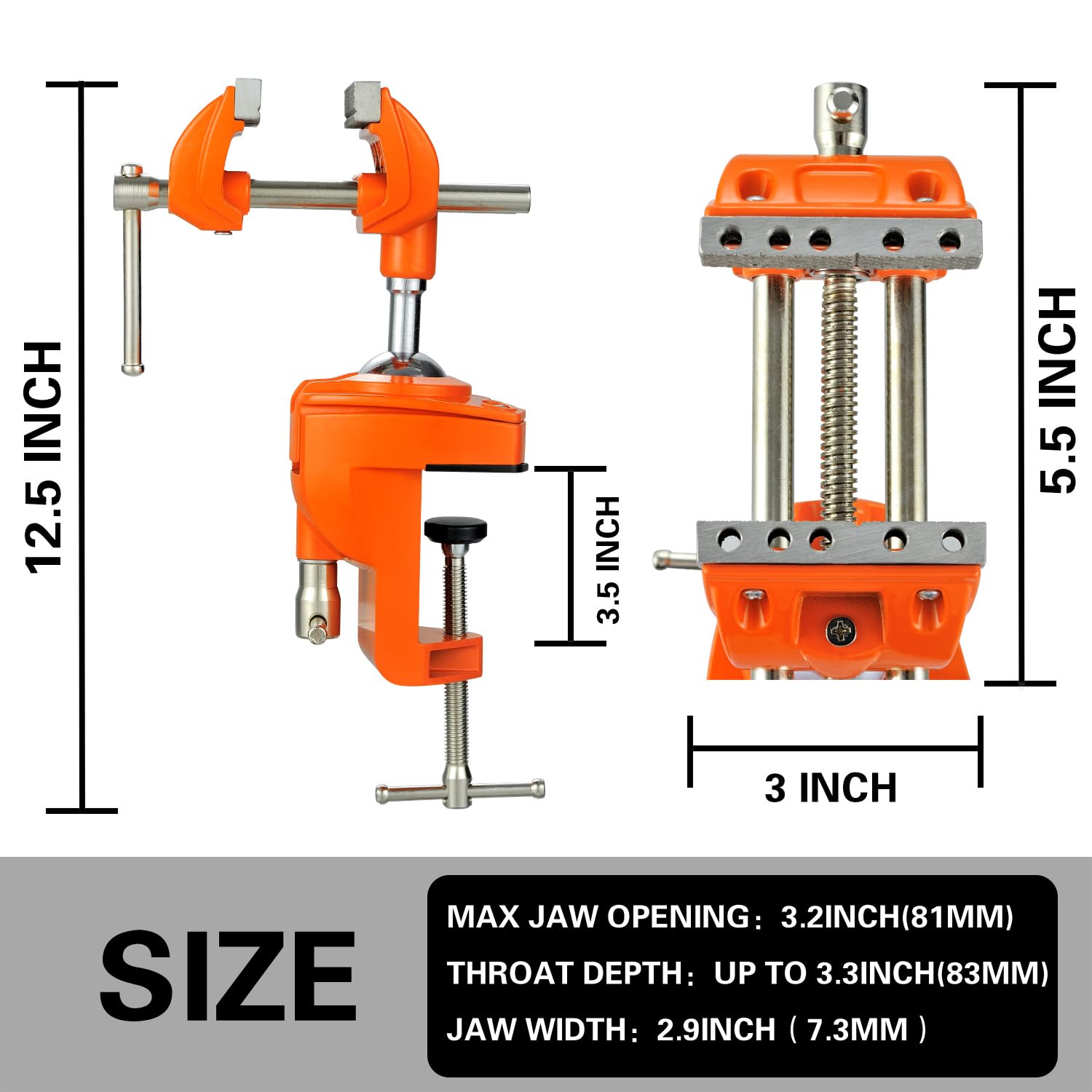 Mua MAXMAN Clamp Bench Vise with Post Universal, Woodworking Vise, 360