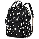 Mimfutu Flowers Laptop Backpack College School Backpack Bookbags Nurse Backpacks Travel Bags Casual Daypacks for Women Girls Fits 15.6 Inch Notebook (Black)