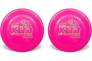 Hero Disc USA Hero Xtra 235 Distance Dog Disc, Outdoor Dog Toy and Pet Disc, Distance Dog Flying Disc Pack of 2 (Pink)