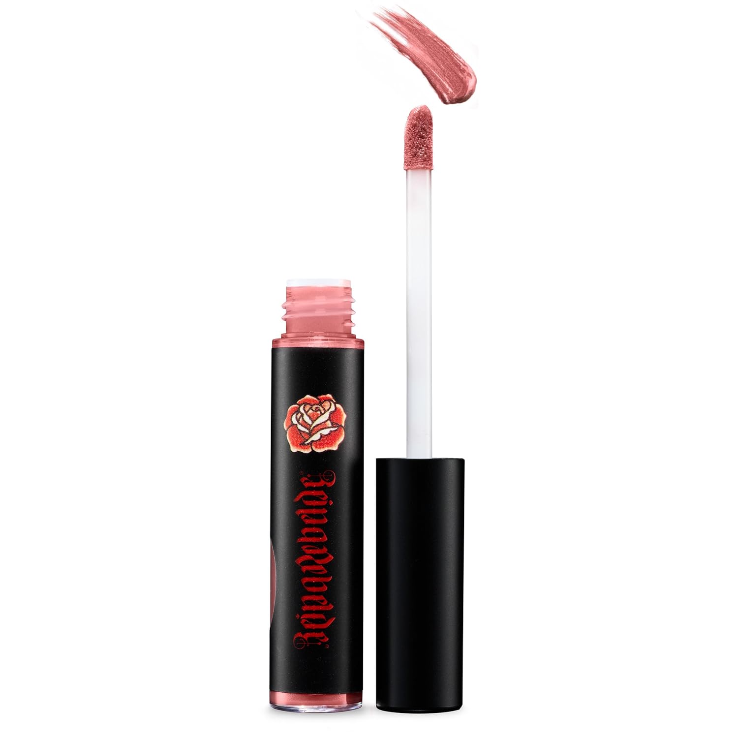 Lip Gloss by Reina Rebelde | Long Lasting Metallic Rose Lip Gloss with High Shine | Best Selling Cruelty Free Makeup | Virgen Color