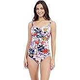 Profile by Gottex Melody Floral Print Women’s D Cup Tankini Top with Underwire and Fully Lined Swim Essential