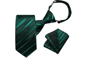 DiBanGu Boys Pre-tied Neckties and Pocket Square Set Adjustable Strap Tie for Kids Wedding Party Graduation School Uniforms