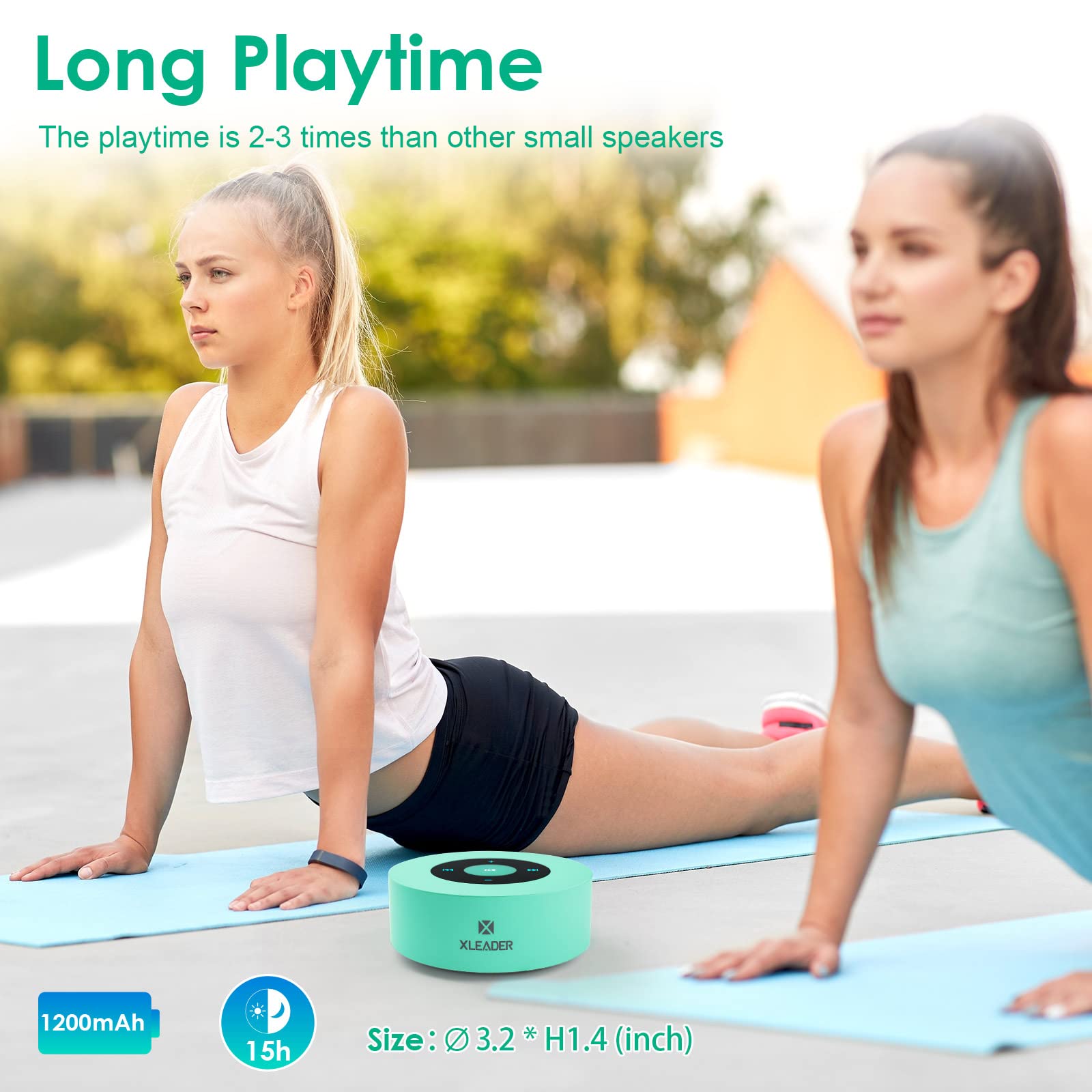 XLEADER Upgraded [Smart Touch] Bluetooth Speakers A8 (Cyan)