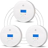 Interconnected Smoke and Carbon Monoxide Detector, 10-Year Battery Wireless Interlinked Smoke & CO Alarm with Dual Sensors, Home Fire & CO Safety Protection (3Pack)