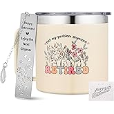 Retirement Gifts for Women – “Not My Problem Anymore Retired” 14oz Insulated Coffee Mug Retirement Gifts for Mom, Grandma, Nurse, Coworker, Teacher