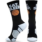 ChalkTalkSPORTS Elite Basketball Socks | Performance Mid Calf Socks with Ball | Youth & Adult | Men & Women | Multiple Colors