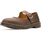 Dr. Martens Womens Mary Jane Flower Dark Brown UK 7 (US Women's 9) M