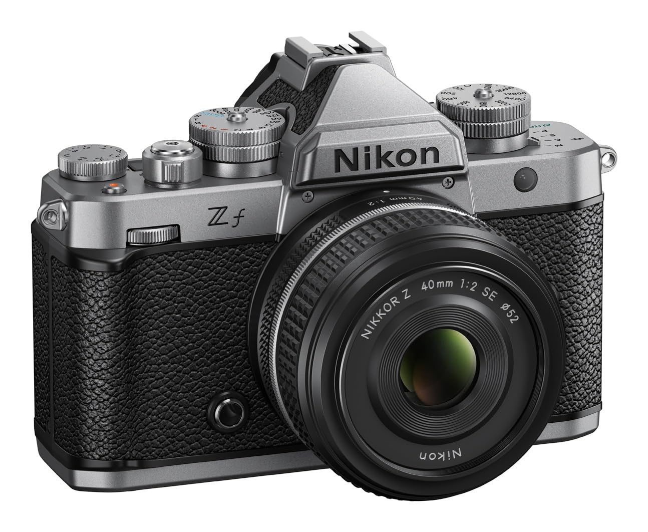 Nikon Z f Silber Kit Nikkor Z 40mm 1:2.0 Spez. Edition (Vollformatkamera, 24.4MP, 4k Video, Pixel Shift, Gehäuse mit Magnesiumlegierung, neig- und drehbarer Touch-Monitor)