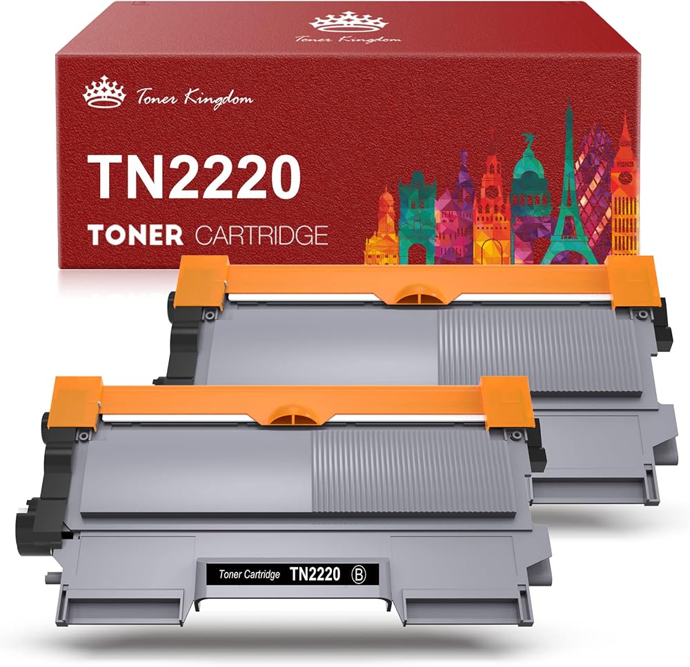 Toner Kingdom TN2220 Toner Cartridge 2-Pack Black for Brother HL-2250DN
