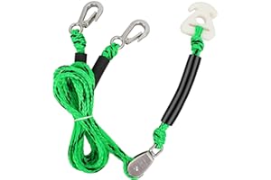 YAXSHIMU Self Centering Tow Harness for Watersports, Heavy Duty Boat Tow Harness with 2 Permanent Antirust Stainless Steel Rider
