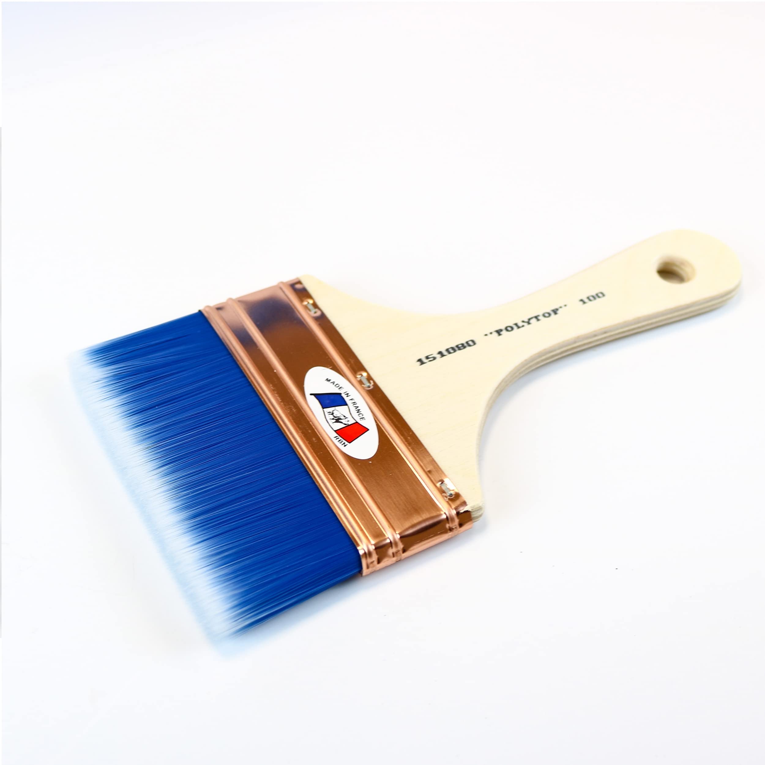 Bleu Polytop Polytop Spalter Brush Blue 100 mm/Made in France/Eco-Responsible/Ideal for Paints and Exterior Varnishes/Patios/Walls/Surfaces/Handmade/Reusable/Professional /