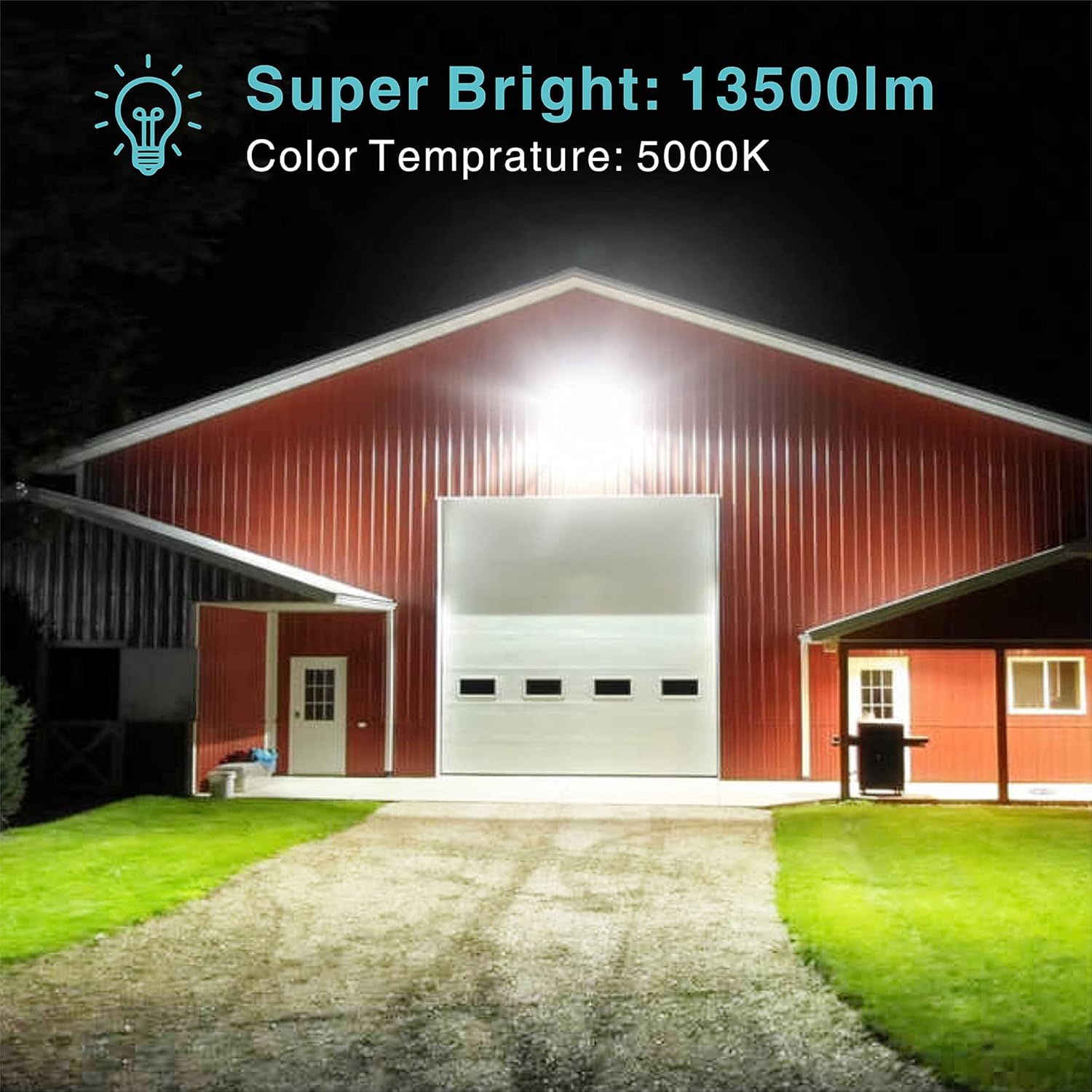 STASUN 150W LED Flood Light, 13500lm Super Bright Outdoor Security Lights with Wider Lighting Angle, 5000K Daylight, IP65 Waterproof Outside Yard Court Stadium Parking Lot Lighting Fixture: Home Improvement