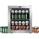 Whynter Beverage Fridge, 68 Can, Glass Door, BR-062WS | Adjustable Shelves &amp; Mechanical Temperature Control, Even Fan Forced Cooling, Chills Cans &amp; Bottles for Home or Office