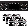 SunTrade AC Dash Button Repair Kit,Replacement Stickers for Suburban, Chevy Tahoe, Silverado, Traverse, GMC Acadia, GMC - Fix