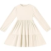 TATAKERI Toddler Baby Girl Dresses Causal Ruffle Little Girl Long Sleeve Sweater Dress Fall Winter Outfits