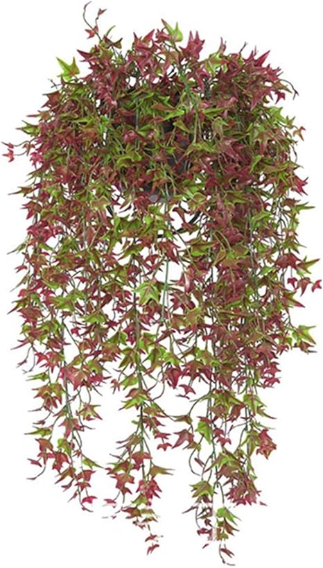 Amazon Com Artificial Hanging Vine Sweet Potato Leaves Plastic Plants Greenery Faux Ivy Garland Fake Plant Uv Resistant For Indoor Outdoor Garden Door Wall Baskets Wedding Party Table Decoration Red 2 Pcs Kitchen