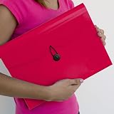 D.RECT Expandable A4 File Organizer 12 Compartments Red view 7