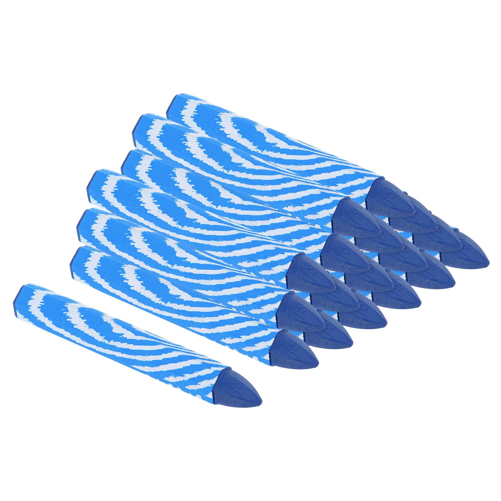 PATIKIL Lumber Marking Crayons, 18 Pack 4"x0.55" Hex Wax Tire Marker Crayons Blue